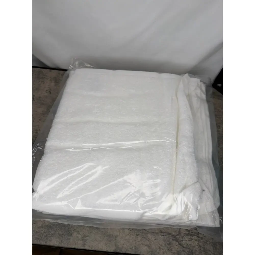 24-Pack Fast Drying Cotton Washcloths for Bathroom- White